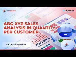 Easy Steps to Find Your Best Customers & Products! ABC-XYZ Analysis in Acumatica ERP