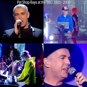The final volume of the “Pet Shop Boys at the BBC” video series is now available to watch on YouTube at the link below. petshopboys.lnk.to/AtTheBBCVol6Fa The new volume includes eight TV performances recorded for “Later with Jools”, “Top of the Pops” and “Top of the Pops 2” between 2002 and 2006. The full YouTube video series, featuring forty six PSB TV performances from 1985 until 2006, is available to watch in chronological order at the link below. petshopboys.lnk.to/AtTheBBCFa | Pet Shop Boys