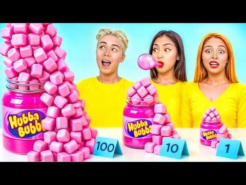 100 Layers of Food Challenge | Giant vs Tiny Tasty Food & Funny Experiments by Turbo Team