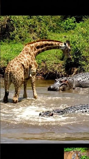 Powerful crocodile attack on giraffe | Epic wildlife predator vs prey showdown #wildlifephotography