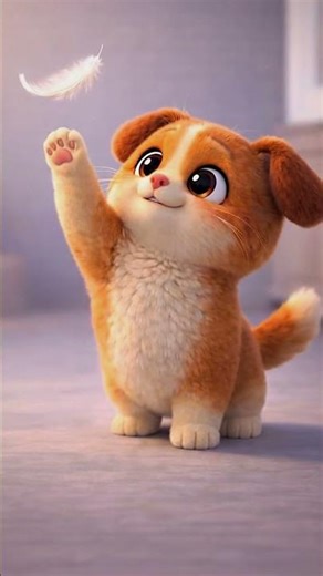 DOCO vs Floating Feather 😂 | Cute Dog-Cat Cartoon for Kids