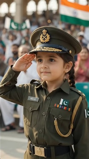 🇵🇰🫡 Little Girl’s Respectful Salute to a Pakistani Soldier ❤️ #PakistanArmy #SaluteStories #Shorts