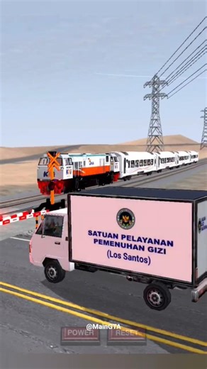Mobil MBG Balap Kereta Api Indonesia Menang Tapi #keretaapiindonesi #gtasa