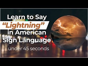 Signing in Seconds: Learn how to say LIGHTNING in ASL! LESS THAN 40 SECONDS!