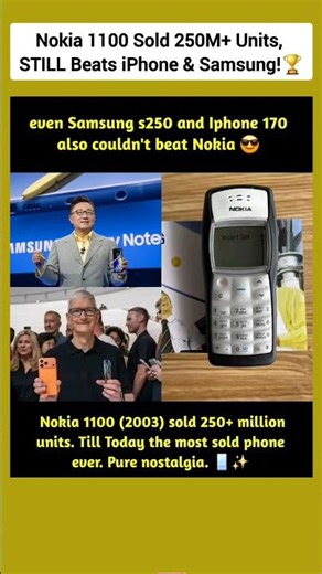 Nokia 1100 Sold 250M+ Units—STILL Beats iPhone & Samsung! 🏆 #shorts