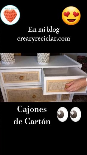 Mira qué fácil es hacer Cajones de Cartón para Mueble de madera #mueblesdecarton #diy #bricolaje