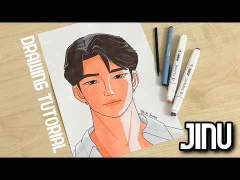 How to draw Jinu from KPop Demon Hunters / How to draw Saja Boys