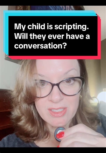 Replying to @Aisha ❤️‍🩹 🕋 Will my child who is scripting ever become conversational? There are so many factors that go into this: Reach out to an SLP for an evaluation on communicationdevelopmentcenter.com or meaningfulspeechregistry.com Check out “A Parent’s Guide to Echolalia” linked in my profile for more ways to help your child at home if they communicate through scripting.