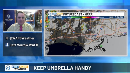 It's back to umbrella weather for the week ahead. Sct'd to numerous showers and t-storms are currently in the forecast through Thursday. For more First Alert Weather --> https://www.wafb.com/2025/04/20/keep-an-umbrella-handy-this-week/?utm_medium=social&utm_source=facebook_Jeff_Morrow_WAFB | Jeff Morrow WAFB | Facebook