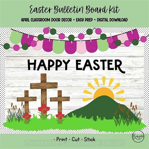 Easter Decor Kit for Sunday School & Bulletin Boards