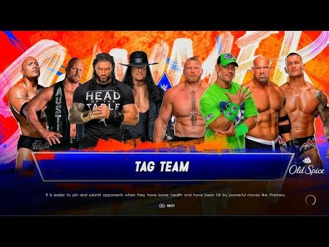 Roman Reigns, Stone Cold, Undertaker & The Rock Vs John Cena, BROCK Lesnar, Goldberg & Randy Orton