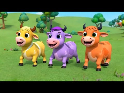 Rainbow Moo Moo Cows Adventure 🌈🐄 | Colorful Farm Friends Song for Kids 🎶
