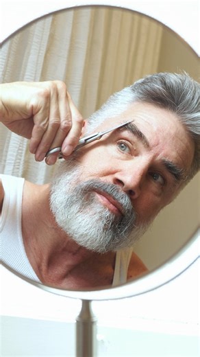 Greg Berzinsky on Instagram: "Don't forget the brows, nose and ears when doing routine grooming. If you get old enough, you realize that your eyebrows start growing in overtime. Trim mine twice a month with this method--never clipper cut them or let a barber do that. Nothing say 'Old Man' faster."