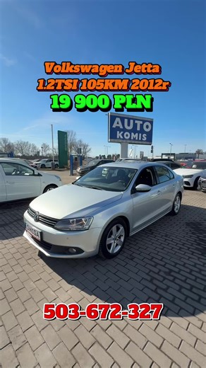 Volkswagen Jetta Cena: 19 900 PLN Rok produkcji: 2012 Przebieg: 177 000 km Pojemność skokowa: 1 197 cm3 Rodzaj paliwa: Benzyna Moc: 105 KM Skrzynia biegów: Manualna Napęd: Na przednie koła VW Jetta z polskiego salonu. Auto zadbane, serwisowane, nie wymagające żadnego wkładu finansowego! Dynamiczny i oszczędny silnik. Możliwość zamiany! Kontakt 48523205555, 503672327, 792020330 https://www.otomoto.pl/osobowe/oferta/volkswagen-jetta-ID6HVbAG.html Wszelkie pytania prosimy kierować 📲 48 52 320 55 5