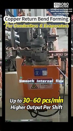 U Tube Return Bending Machine for HVAC Heat Exchangers & Condensers #shorts