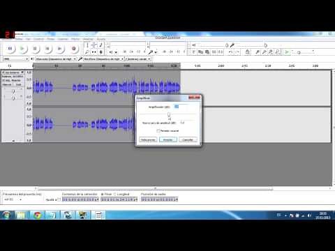 Amplificar sonido. Subir el volumen con Audacity.
