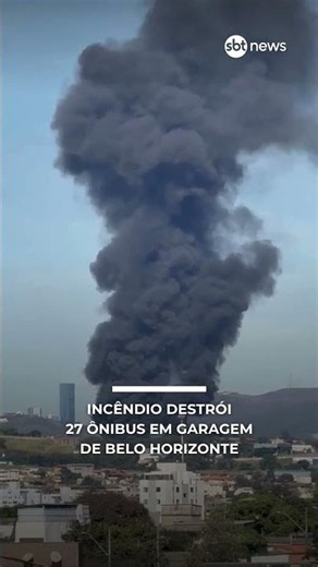 Incêndio destrói 27 ônibus em garagem de Belo Horizonte | #SBTNews