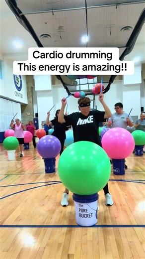 Have you ever tried cardio drumming? #cardiodrumming #fitover50 #fitover60 #fitover70