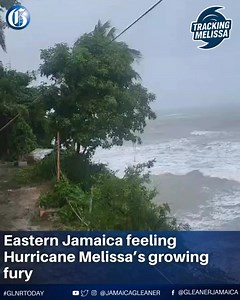 547K views · 5.2K reactions | Jamaica has begun to experience the effects of powerful Hurricane Melissa, which strengthened overnight into a Category 4 system, packing maximum sustained winds of 140 miles per hour. Read more: https://jamaica-gleaner.com/article/news/20251026/eastern-jamaica-feeling-hurricane-melissas-growing-fury #GlNRToday | Jamaica Gleaner | Facebook