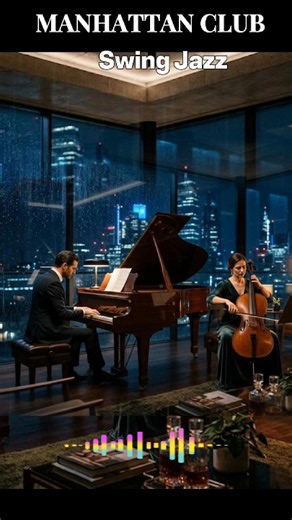 Manhattan Jazz Lounge🍸 Mellow Piano Rhythms for Focus & Relax #swing #piano