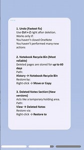 Recover deleted pages in OneNote quickly and safely. #onenote
