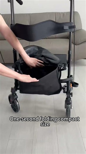 Premium 2-in-1 Upright Rollator Walker with Large Shopping Basket | Source Factory