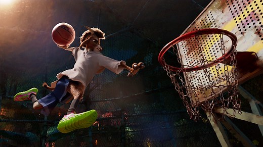 Stephen Curry is a giraffe playing roarball in 'GOAT' trailer debut