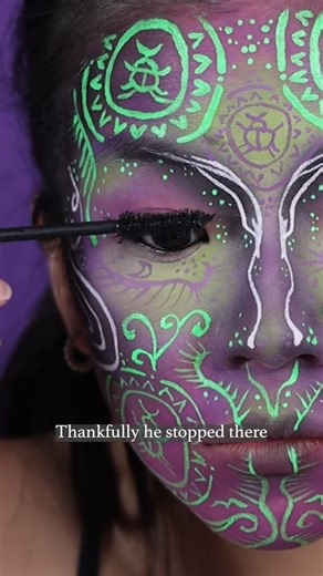 Makeup Storytime: Why I created a secret language. Have you ever done something similar? #halloweenmakeup #beetlejuice #HalloweenVibes #avantgardemakeup #storytime | Cindy Chen Designs