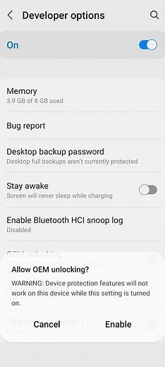 How to Enable OEM Unlock on Samsung