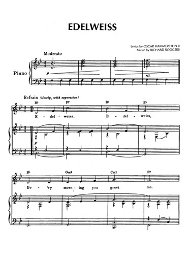EDELWEISS Piano Sheet music | Easy Sheet Music