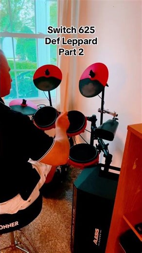 Switch 625 - Def Leppard (add lib drum groove) #shorts #short