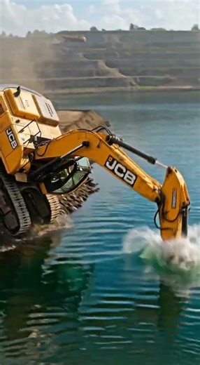 Will an Jcb machine Survive the under water #challenge #crushing #gadget