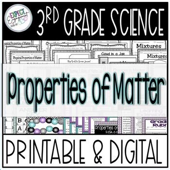 3rd Grade Science / Properties of Matter / Printable & Digital / TEKS Based
