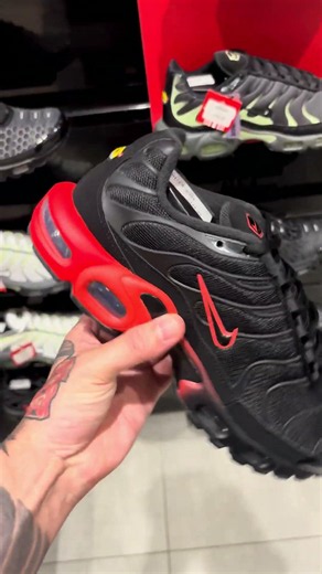 The NEW Nike TN Airmax crimsons👹 Would you cop these? 🤔 #nike #airmax #footlocker #sneakerheads