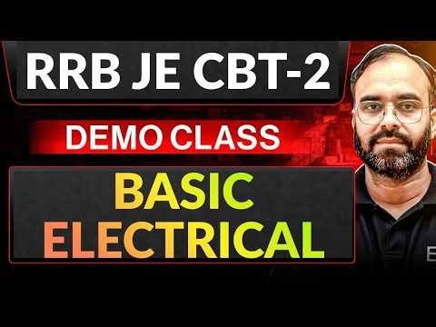 RRB JE CBT-2 | DEMO CLASS (FREE) | BASIC ELECTRICAL🔥 | #sureshsir #rrbje #rrbalp