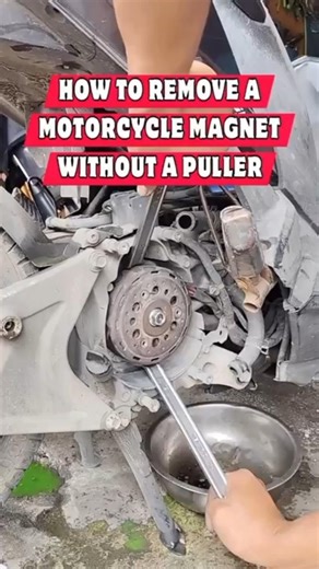 How To Remove A Motorcycle Magnet Without A Puller #mechanic #motorcycle #repair #engineering