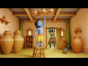"Little Krishna 3D Run Putana | Little Krishna Best Indian Cartoon Game!" android,ios gameplay