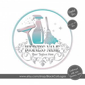 Cleaning Service Logo, Window Cleaning Logo Design, Housekeeping Logo, Gold Duster Cleaning Logo, Cleaning Business Logo, Design Washing - Etsy