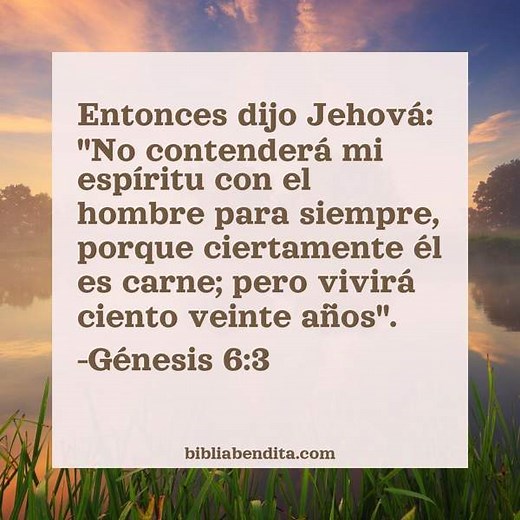 Explicación Génesis 6:3. 'Entonces dijo Jehová: "No contenderá mi espíritu con el hombre para siempre, porque ciertamente él es carne; pero vivirá ciento veinte años".' - BibliaBendita
