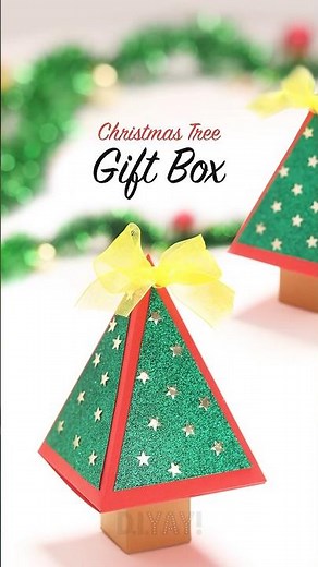 How to make Christmas Gift Box! 🎁 🎄 #papercrafts #diy #christmas #christmasgifts