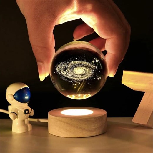 Stunning Galaxy Lamp! 3D Crystal Ball Milky Way Night Light Gift 🎁🌙