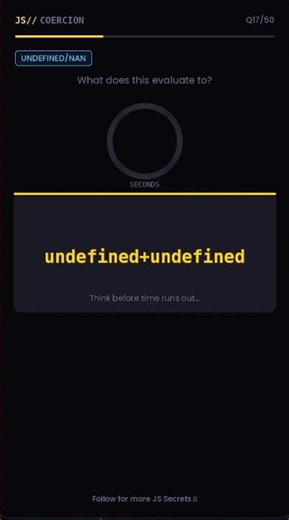 undefined + undefined 🤯 JavaScript ka Hidden Trap | JS Coercion #shorts #programming #trading