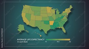 Data-Driven Gradient US Map Infographic Stock Template