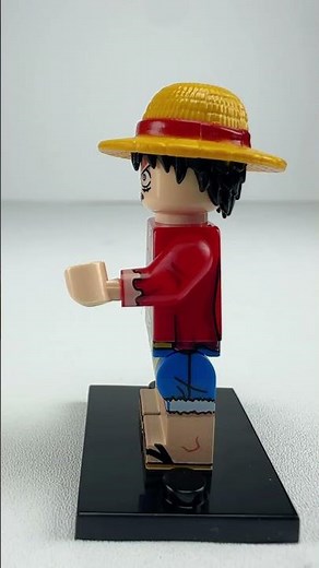 Luffy Minifigure Build 🏴‍☠️ | One Piece Lego Bricks Style #fyp #luffy