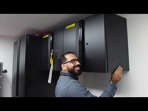 Hanging husky cabinets and part 1 of installing under cabinet lighting // Skill Stacking