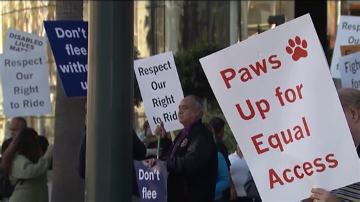 Blind people rally against Uber, Lyft in SF claiming discrimination