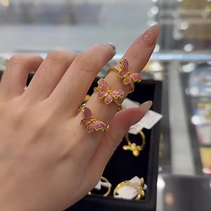 10K views · 52 reactions | The most beautiful butterfly 曆 ring 22 ct gold Size 10 0.73gm Size11 0.77gm Size12 0.78gm Size13 0.78gm Size14 0.80gm Size15 0.83gm Size16 0.82gm Size17 0.83gm Size18 0.85gm Size19 0.84gm Size20 0.86gm Book fast before Stockout | Beauty Refined | Facebook