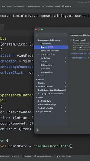 Android Studio Interface 👇