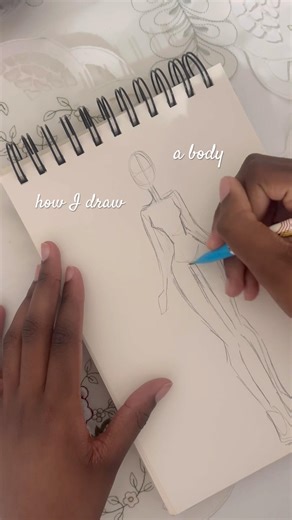 day 7 🌷 body tutorial #howtodraw #fashionmodel #fashionsketch