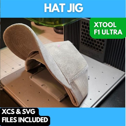 Hat Jig Xtool F1 Ultra Laser Engraver, 3D Printed Jig, Xtool Fiber Laser Jig, Laser Jig, Fiber Jig, XCS File, - Etsy